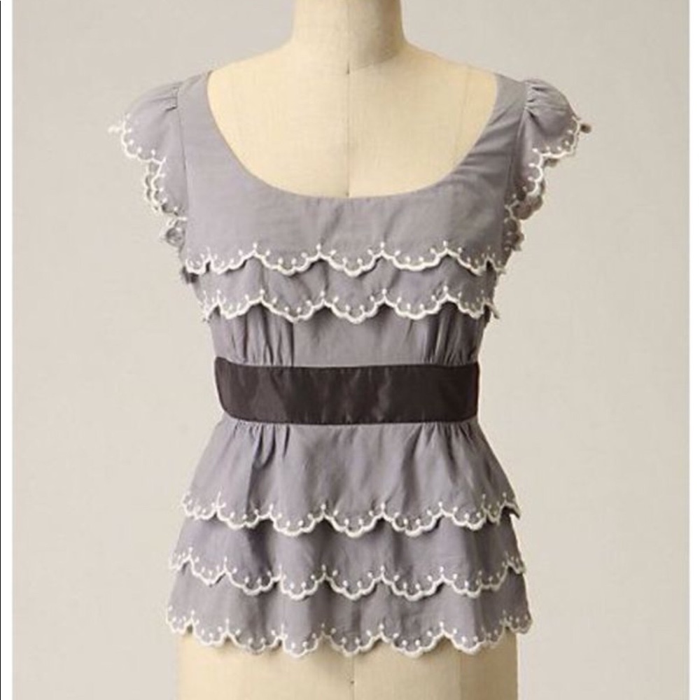Anthropologie Scallop Blouse (as worn on glee)